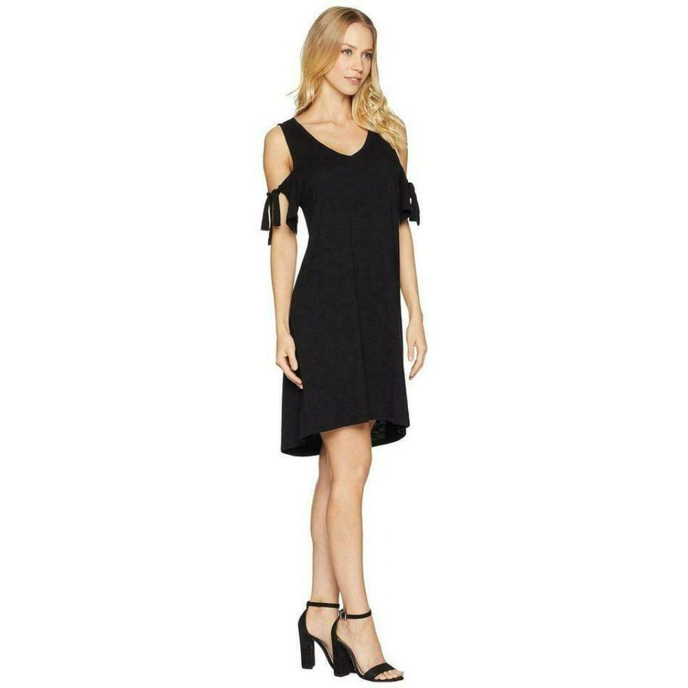 SANCTUARY Women's Lakeside T-Shirt Dress NWT Black Size XS Cold‎ Shoulder